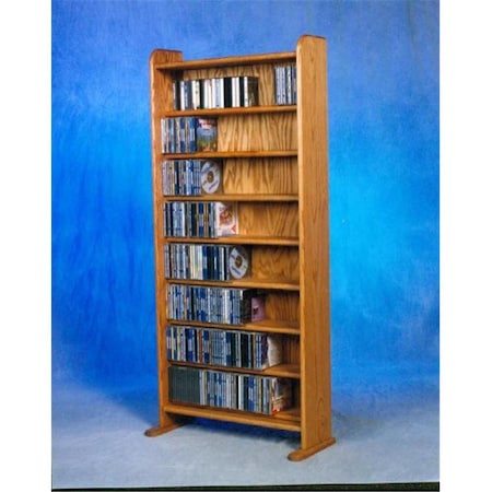 Wood Shed Solid Oak 8 Shelf CD Cabinet 802